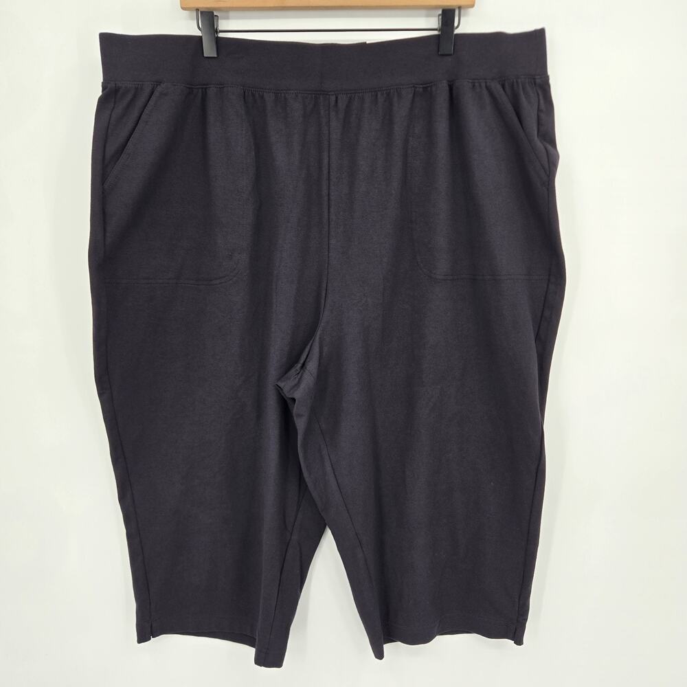 NWT Croft & Barrow Mid Rise Skimmer Shorts Black Comfy Casual Summer Size 2X
